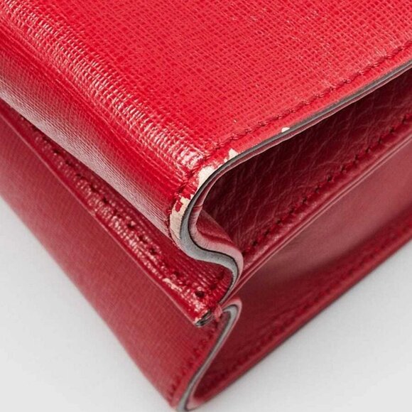 Fendi Red Saffiano Leather Demi Jour Small Bag 8BT245 - Picture 4 of 12